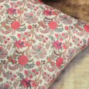Red Floral Silk Cushion Cover