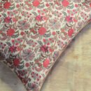 Red Floral Silk Cushion Cover