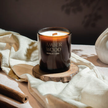 Amber Wood Candle