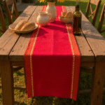 Red Handwoven 6ft Table Runner