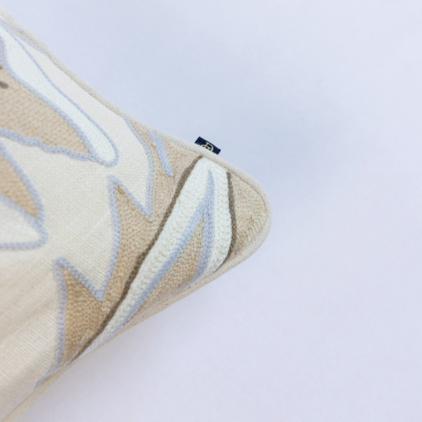 Country Style Crewel Embroidered Pamposh Cushion Cover - Image 3