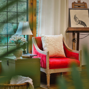 Country Style Crewel Embroidered Neutral Narrative Cushion Cover