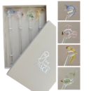 Animal-Shaped Borosilicate Glass Stirrers Set of 4
