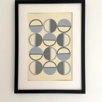 Handblock Printed Artwork on Handmade Paper Wall Frame