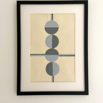 Handblock Printed Artwork on Handmade Paper Wall Frame