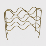 Metal Wave Wine Rack for 8 Bottles
