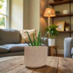 Slant Ribbed Planter