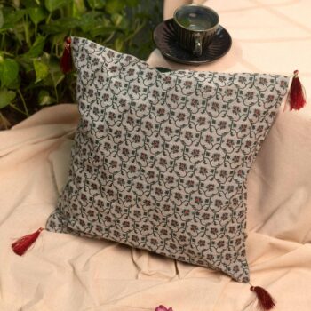 Rustic Trellis Floral Cushion Cover