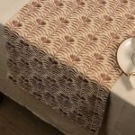 Rustic Elegance Embossed Leaf Table Runner