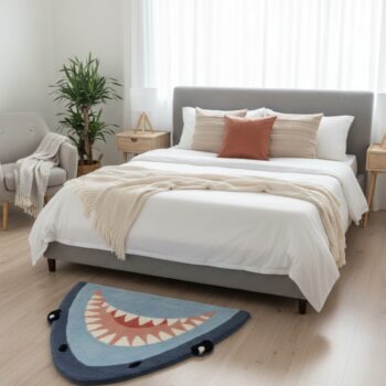 Shark-Shaped Kids Bedroom Rug | Fun Play Rug