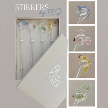 Animal-Shaped Borosilicate Glass Stirrers Set of 4