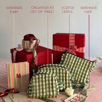 Green Checks Christmas Hamper | Handmade Festive Gift Box