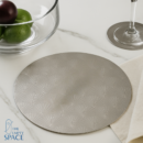 Round Stainless Steel Embossed Placemat