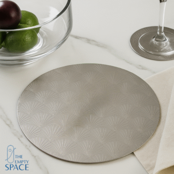 Round Stainless Steel Embossed Placemat