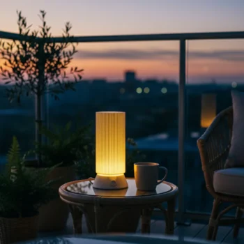 Vanilla Tratto Mini Orran Lamp | Sculptural Table Lamp