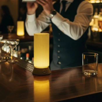 Brown Tratto Mini Orran Lamp | Minimal Rechargeable Lamp