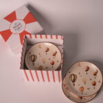Hot Air Balloon Ceramic Tea Plates Gift Set (Set of 4) – Premium Gifting Box | Dessert Plates