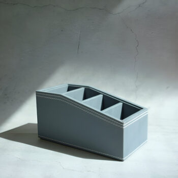 Powder Blue PU Leather Remote Control Organiser