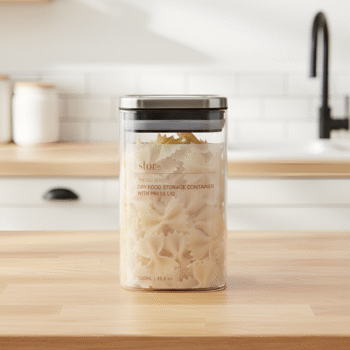 Dry Food Storage Container With Press Lid