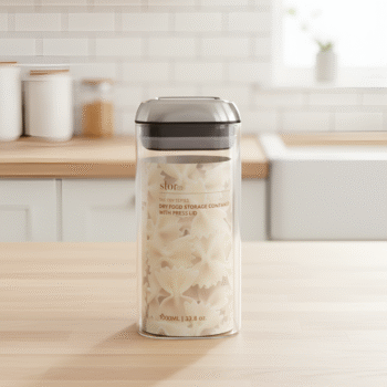Dry Food Storage Container With Press Lid