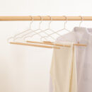 Metal Shirt Hanger- Ecru + Natural