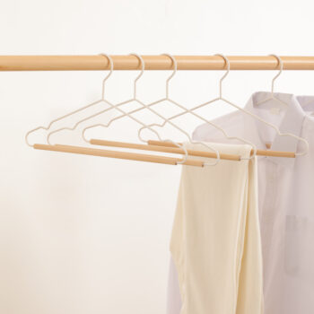 Metal Shirt Hanger- Ecru + Natural