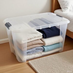 Stackable Storage Box with Lid for Home Organization