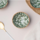 Mango Wood Serving Bowls Set of 2 – Olive Green