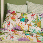 Jungle Circus White Organic Cotton Kids Bedsheet
