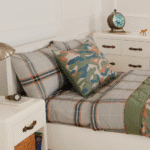 Boy Scout Grey Plaid Organic Cotton Kids Bedsheet