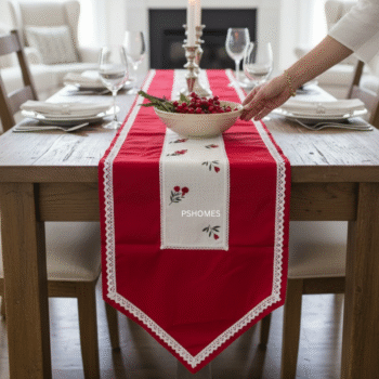 Embroidered Christmas Table Runner
