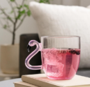 Flamingo Handle Borosilicate Glass Mug 300 ml