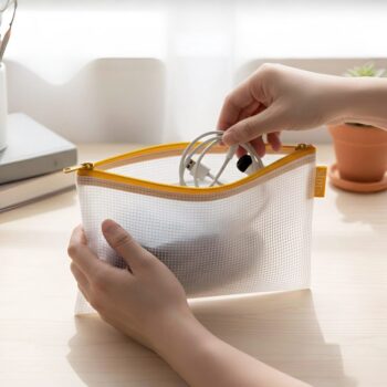 Casus Accessory Letter Yellow Pouch for Everyday Essentials