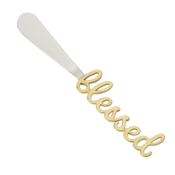 “Blessed” Stainless Steel Butter Spreader & Cake Knife