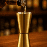 Golden Stainless Steel Peg Measurer 25ml/50ml | Double-Sided Cocktail Jigger