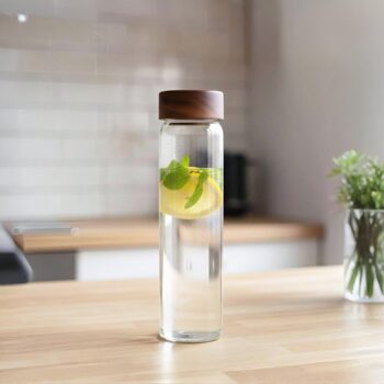 Borosilicate Glass Storage Jar with Wooden Lid 1500ml