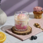 Lavender Swirl Candle 100% Soy Wax 200gm