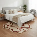 Abstract Contour Bedroom Rug | Modern Neutral Rug