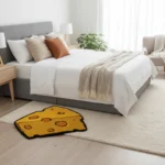 Cheese-Shaped Novelty Accent Rug | Fun Decorative Rug