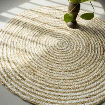 Artisanal Allure Handcrafted Jute Rug