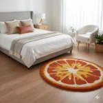 Citrus Slice Round Rug | Bright Round Accent Rug