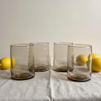 Impressioned Smoke Glass (Set of 6)