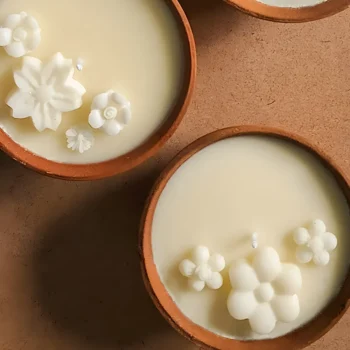 Kusum Terracotta Lavender Candle (Pack of 2)