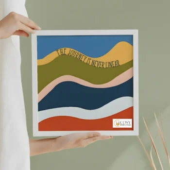Journey Is Never Linear Framed Wall Art