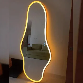 Curvy Mirror with LED Light