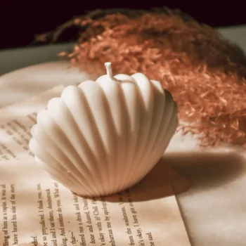 White Sea Shell Candle