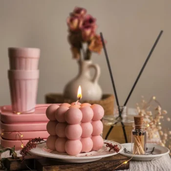 Bubble Candle - Pink