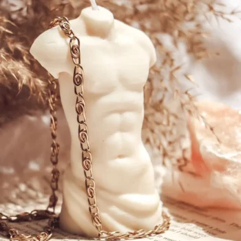 Marcus- Male torso candle (White)