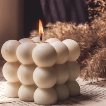 Bubble Candle - White