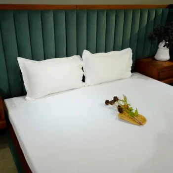 White Elegance 300 TC | 400 TC | 500 TC Cotton Flat Sheet Set